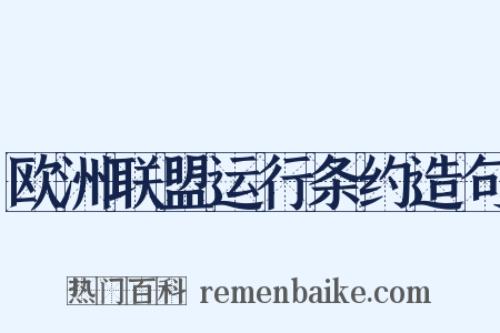 欧洲联盟运行条约造句是什么意思的图片